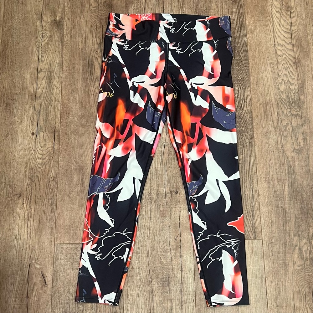 JOY LAB | leaf/floral pattern yoga pants/tights/leggings